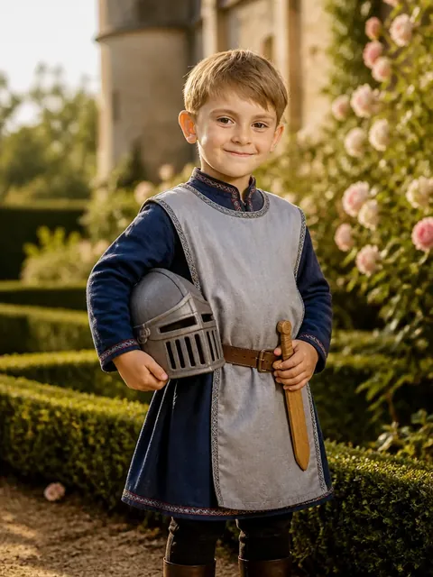 Фотосесія хлопчика: казковий замок — Принцеса або відважний лицар у замковому саду (4–6 років)