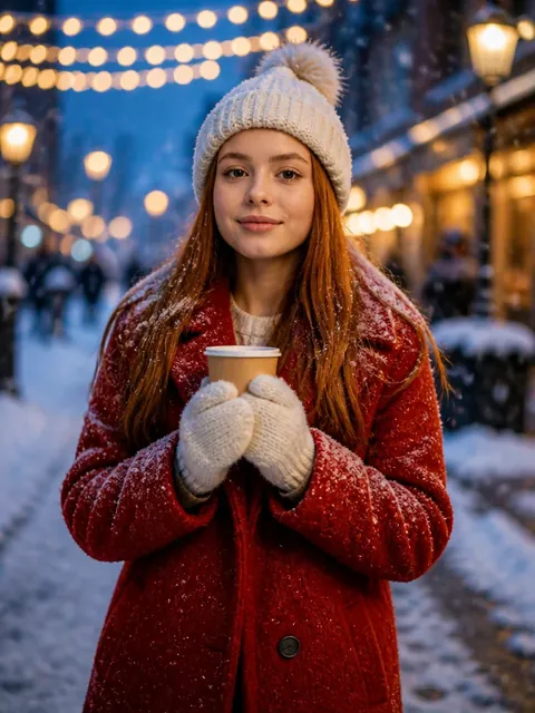 Новорічна фотосесія дитини: зимова вулиця (11–15 років)
